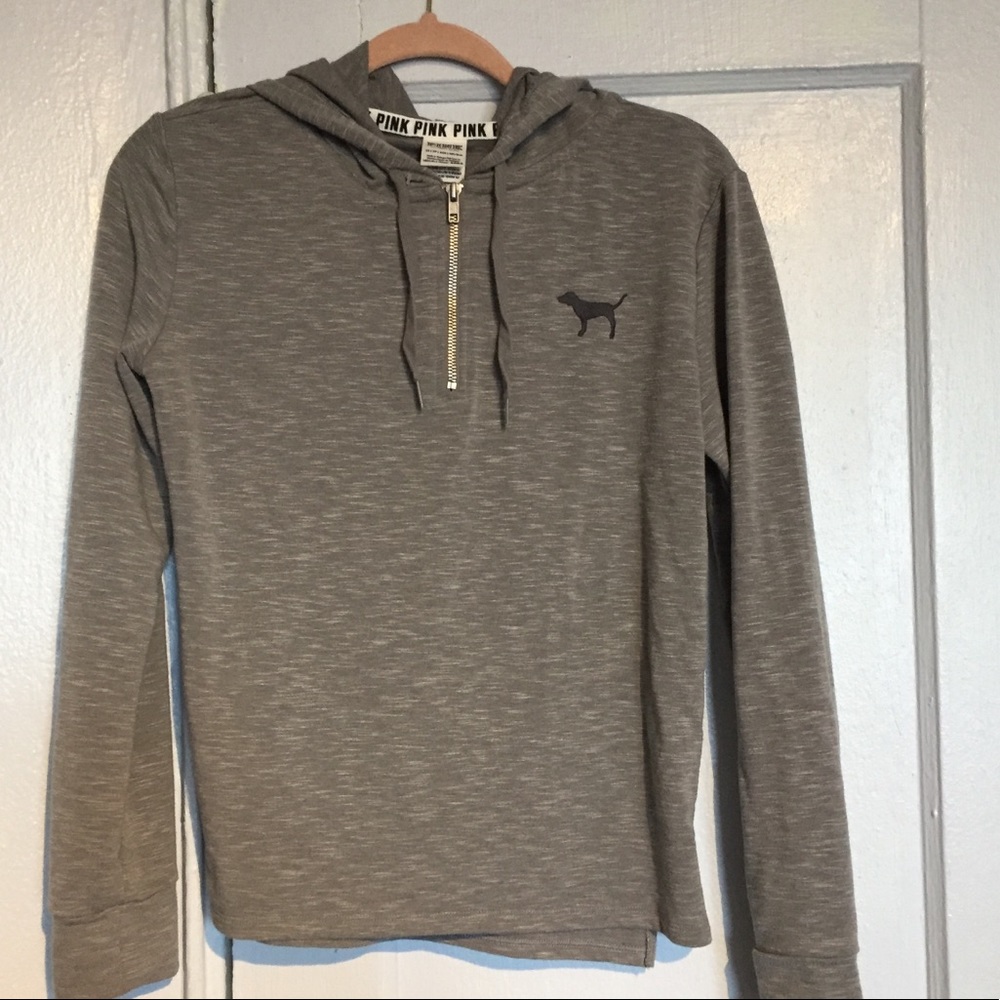 ✨VS PINK 3/4 Quarter Zip Pull Over Hoodie✨
